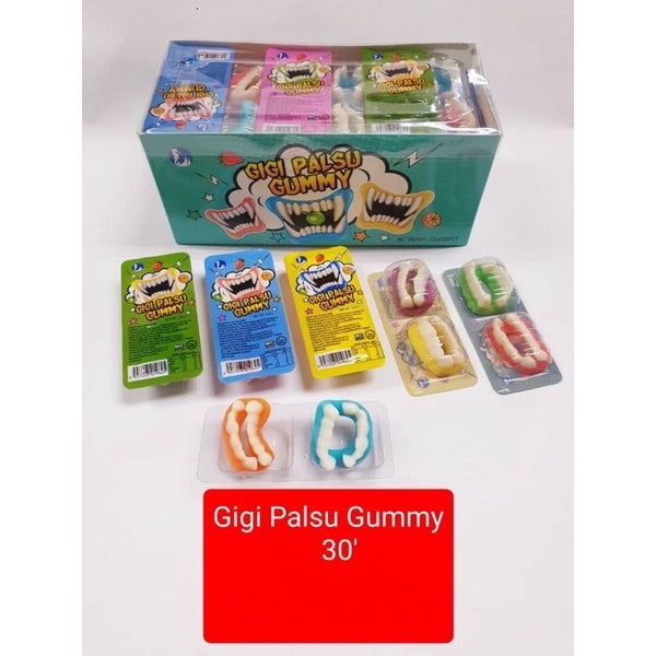 GIGI PALSU FRUITY GUMMY HALLOWEEN 12G X 30PCS Halal