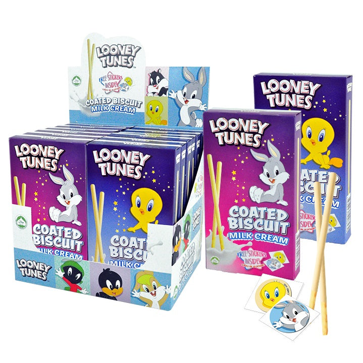 YLF COATED BISCUIT STICKS  DISNEY DC 32G X 12PCS (TRANSFORMERS, MY LITTLE PONY, LOONEY TUNES, JUSTICE LEAGUE)