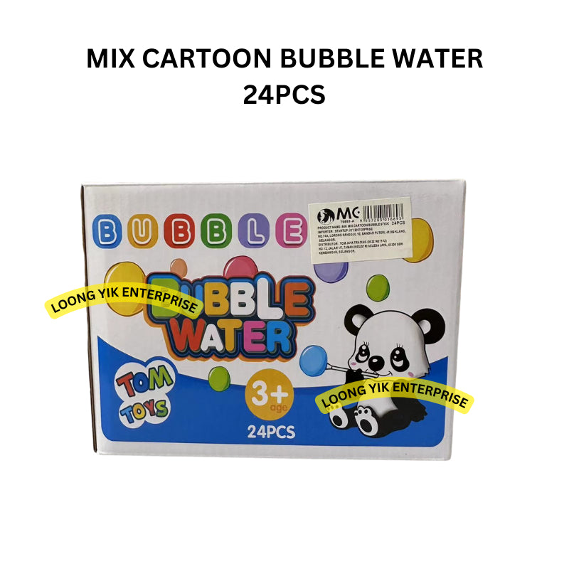 MIX CARTOON BUBBLE WATER 24PCS