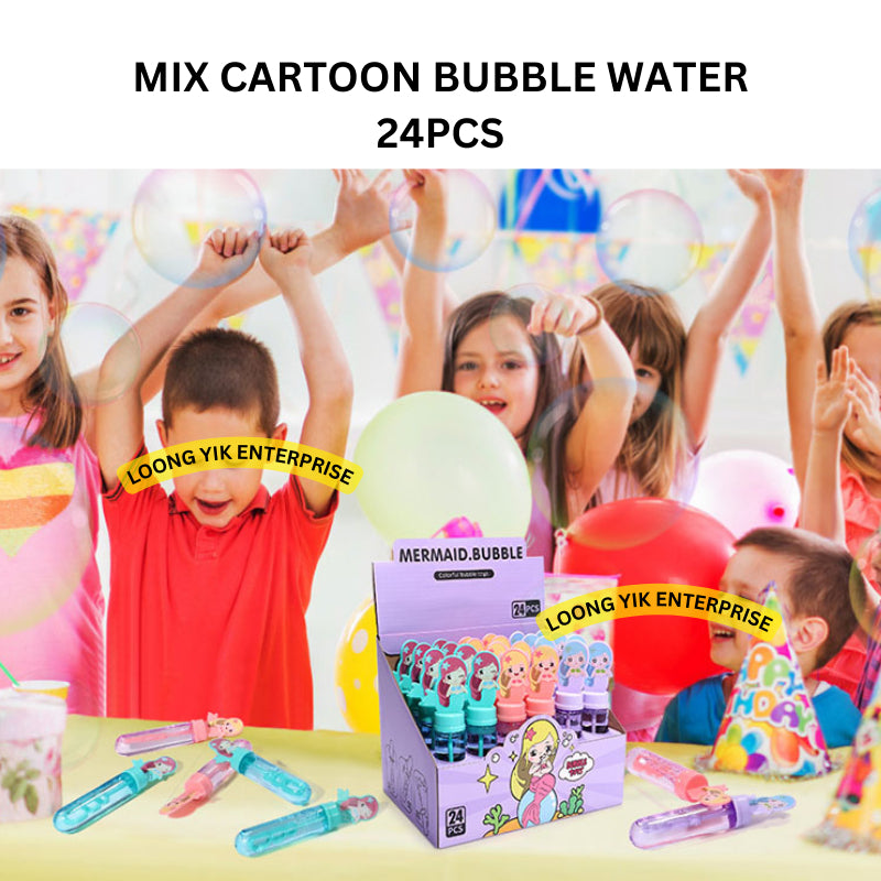 MIX CARTOON BUBBLE WATER 24PCS