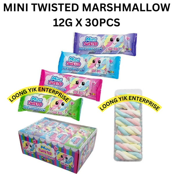 MINI TWISTED MARSHMALLOW 12G X 30PCS halal