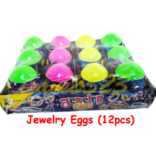 JEWELRY EGGS TOY BIRTHDAY GIFT 12PCS