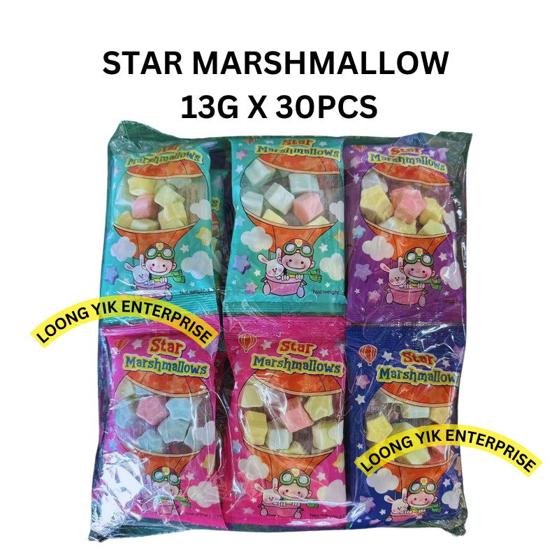 STAR MARSHMALLOW FRUITY FLAVOUR 13G X 30PCS HALAL