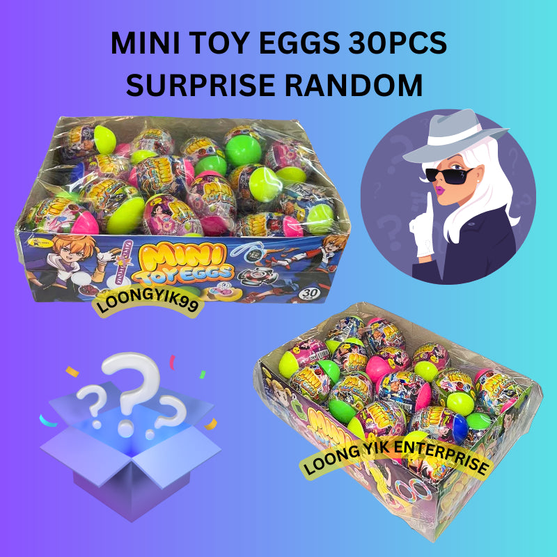 MINI TOY EGGS 30PCS SURPRISE RANDOM HALAL