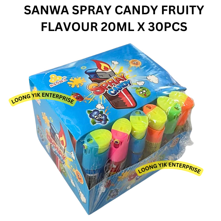 SANWA SPRAY CANDY FRUITY FLAVOUR 20ML X 30PCS HALAL