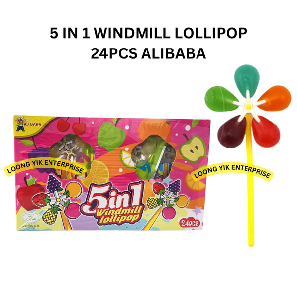 5 IN 1 WINDMILL LOLLIPOP 24PCS ALIBABA HALAL