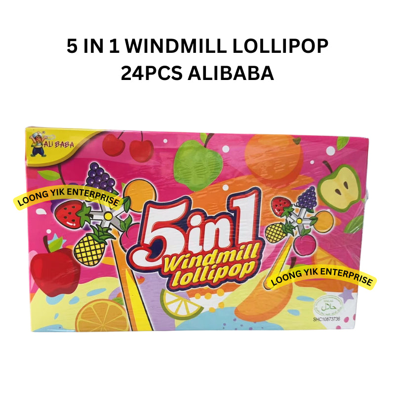 5 IN 1 WINDMILL LOLLIPOP 24PCS ALIBABA HALAL