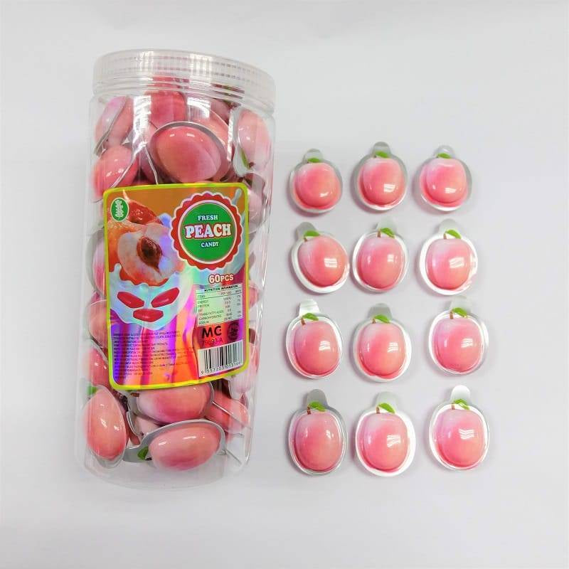 *Viral TikTok* Fresh Candy 60Pcs MUSANG KING / PEACH / STRAWBERRY GUMMY CANDY 60PCS HALAL JAJAN VIRAL