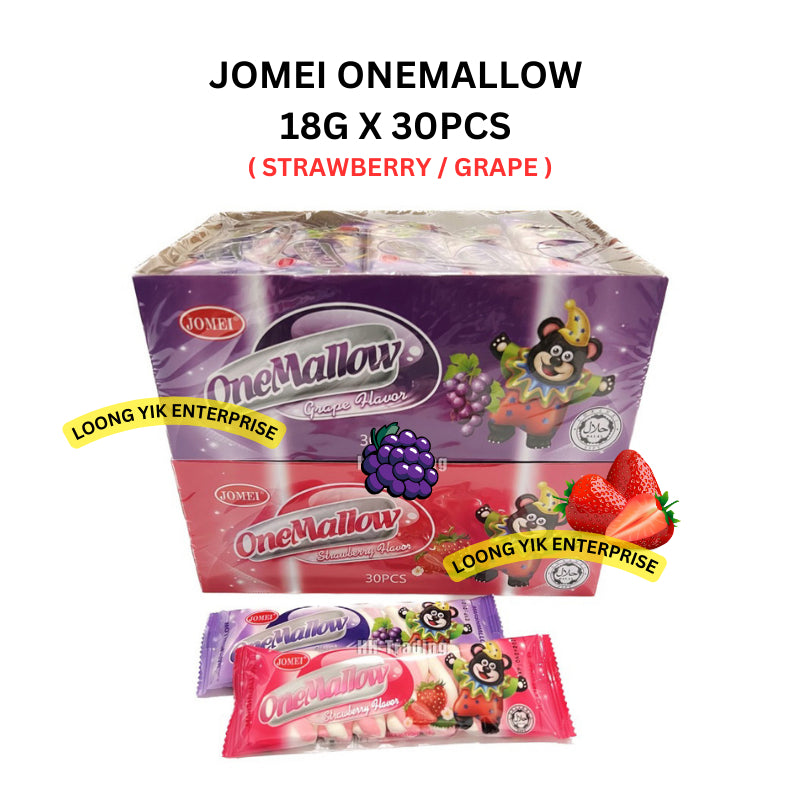 JOMEI ONEMALLOW 18G X 30PCS ( STRAWBERRY / GRAPE ) halal