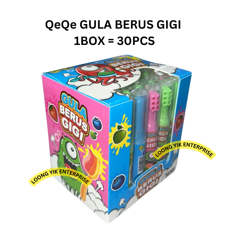 QeQe GULA BERUS GIGI 30PCS HALAL FRUITY JAM