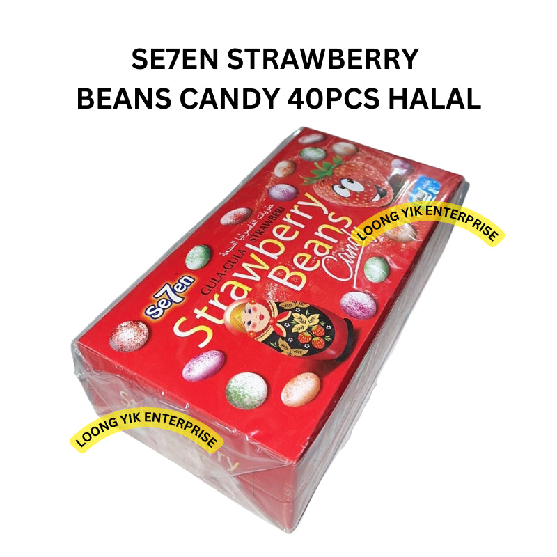 SE7EN STRAWBERRY BEANS CANDY 40PCS HALAL