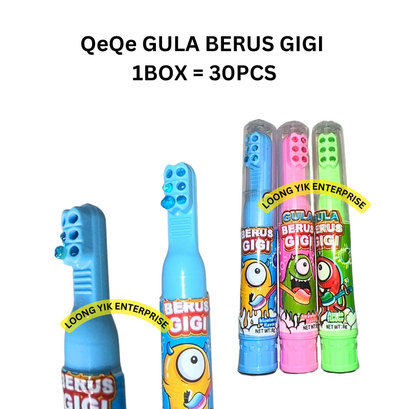 QeQe GULA BERUS GIGI 30PCS HALAL FRUITY JAM