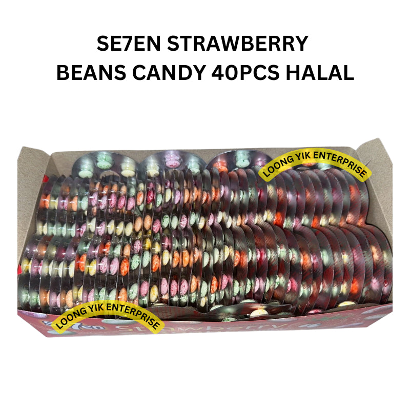 SE7EN STRAWBERRY BEANS CANDY 40PCS HALAL