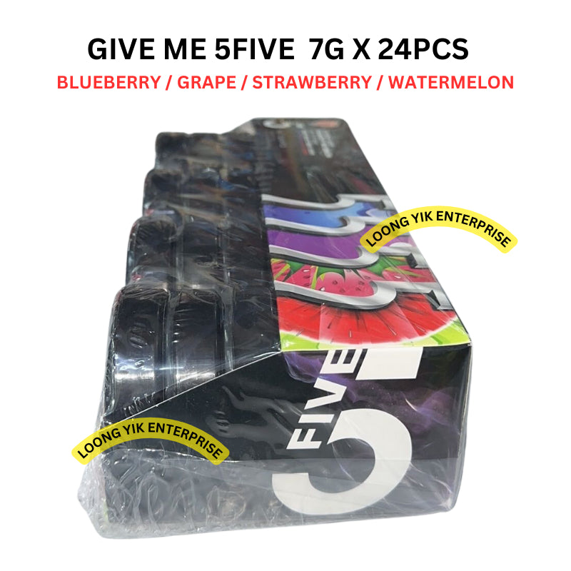 GIVE ME 5FIVE BLUEBERRY GRAPE STRAWBERRY WATERMELON 7G X 24PCS