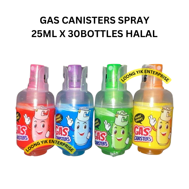 GAS CANISTERS SPRAY CANDY 25ML X 30BOTTLES HALAL