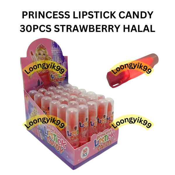 PRINCESS LIPSTICK CANDY 30PCS STRAWBERRY HALAL