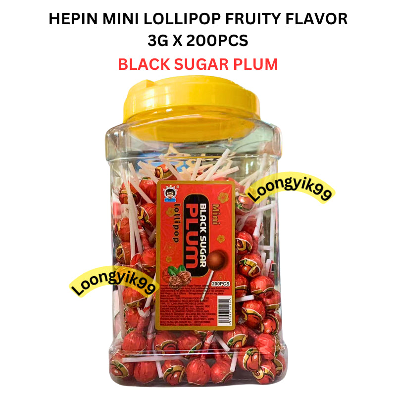 HEPIN MINI LOLLIPOP FRUITY FLAVOR 200PCS HALAL