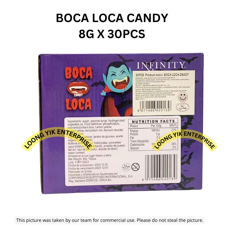 BOCA LOCA CANDY 8G X 30PCS HALAL