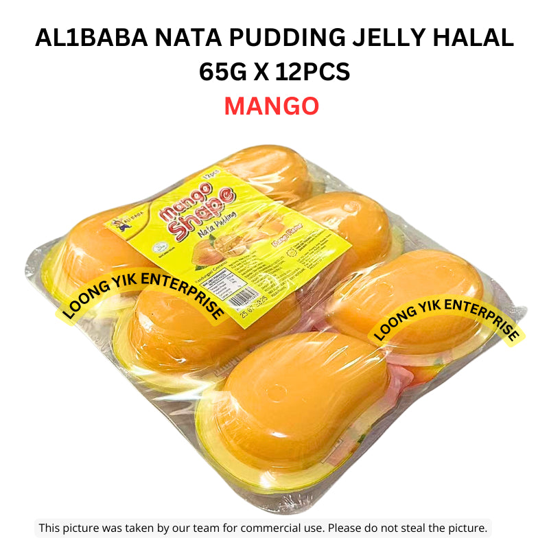 AL1BABA NATA PUDDING JELLY 65G X 12PCS PINEAPPLE/GRAPE/STRAWBERRY/MANGO HALAL