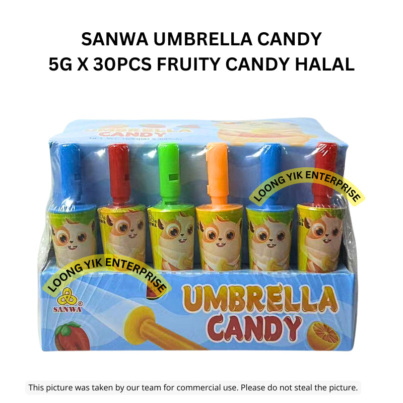 SANWA UMBRELLA CANDY 5G X 30PCS FRUITY CANDY HALAL