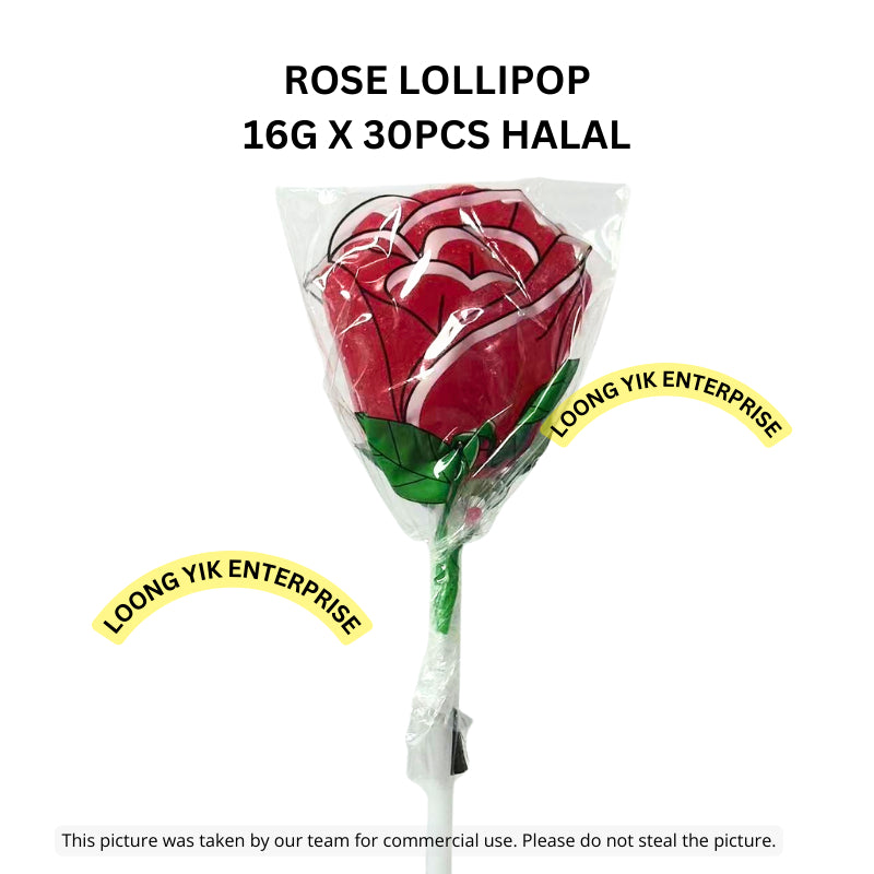 ROSE LOLLIPOP 16G X 30PCS HALAL