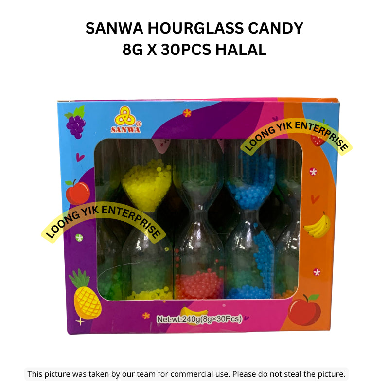 SANWA HOURGLASS CANDY 8G X 30PCS HALAL