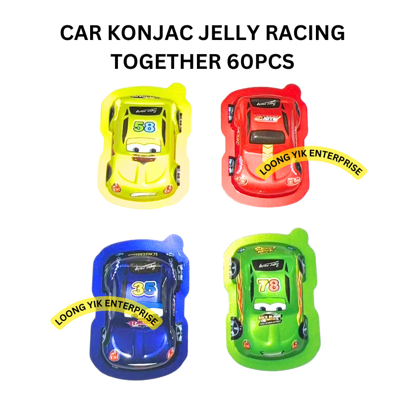 CAR KONJAC JELLY RACING TOGETHER 60PCS