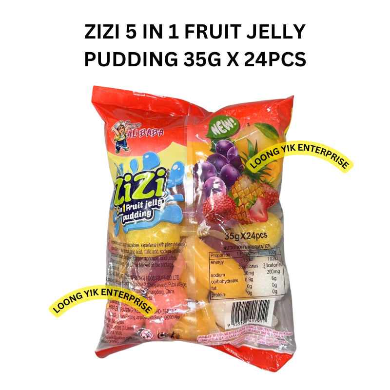 ZIZI 5 IN 1 FRUIT JELLY PUDDING 35G X 24PCS