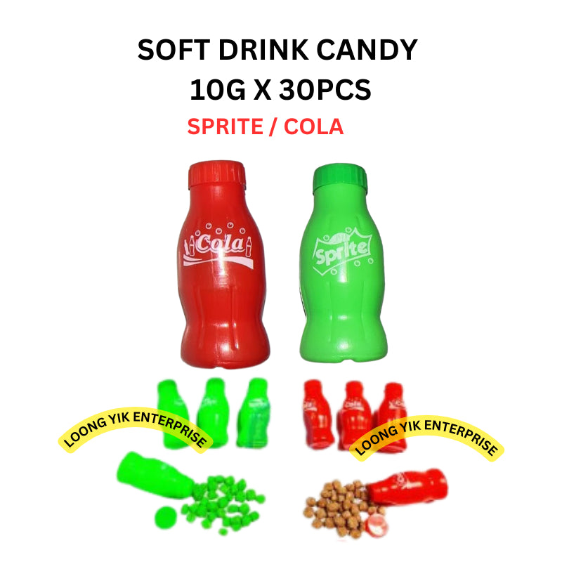 SOFT DRINK CANDY 10G X 30PCS SPRITE COLA HALAL