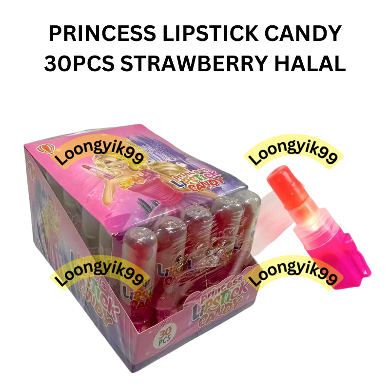 PRINCESS LIPSTICK CANDY 30PCS STRAWBERRY HALAL