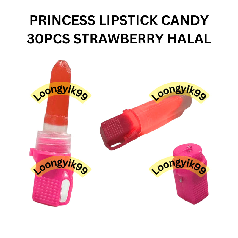 PRINCESS LIPSTICK CANDY 30PCS STRAWBERRY HALAL