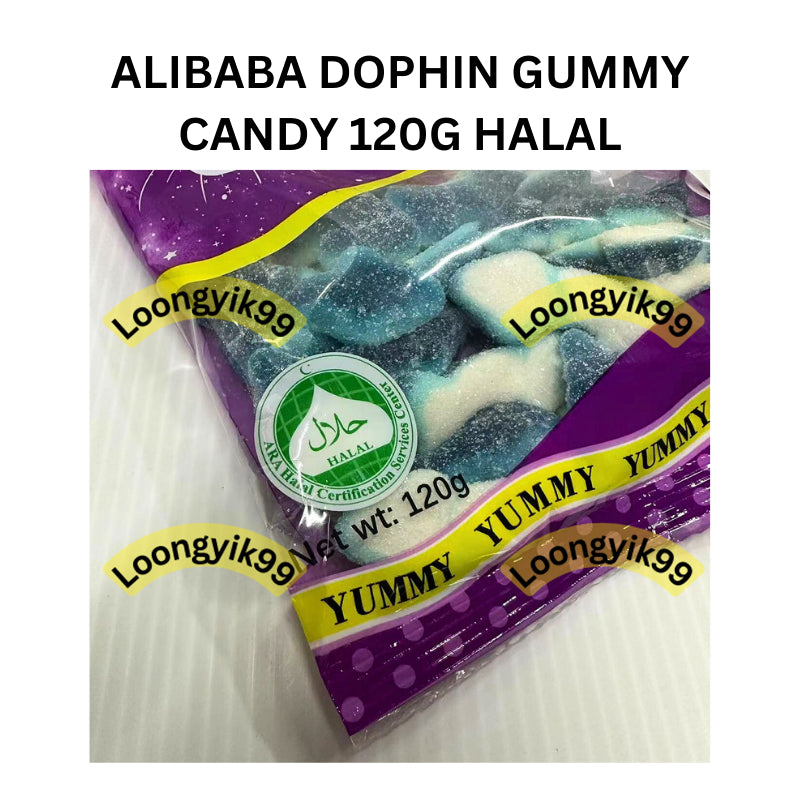 ALIBABA DOPHIN GUMMY CANDY 120G HALAL