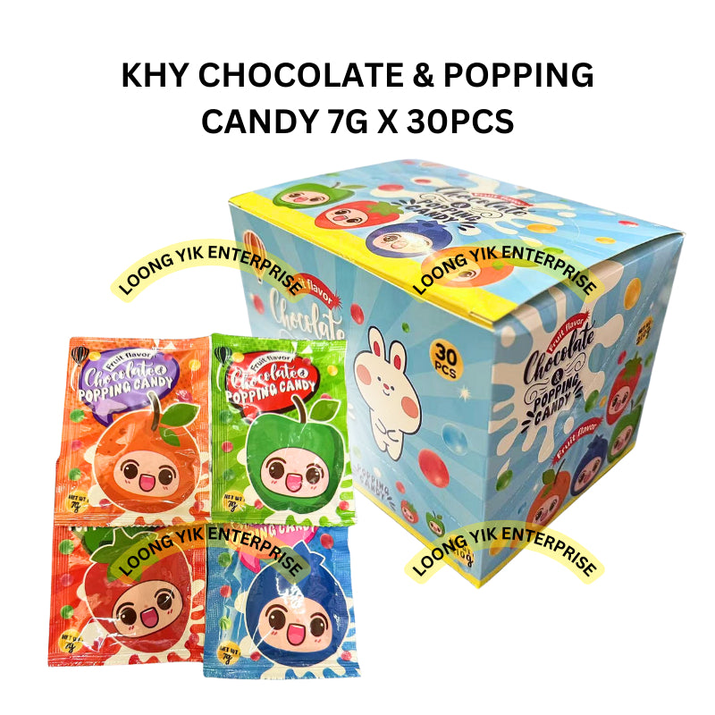 KHY CHOCOLATE & POPPING CANDY 7G X 30PCS HALAL