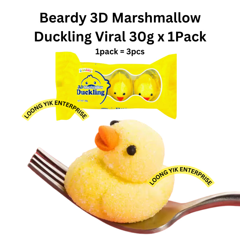 *Halal* Beardy 3D Marshmallow Duckling 30g LOOSE  Halal Viral Candy Peeps