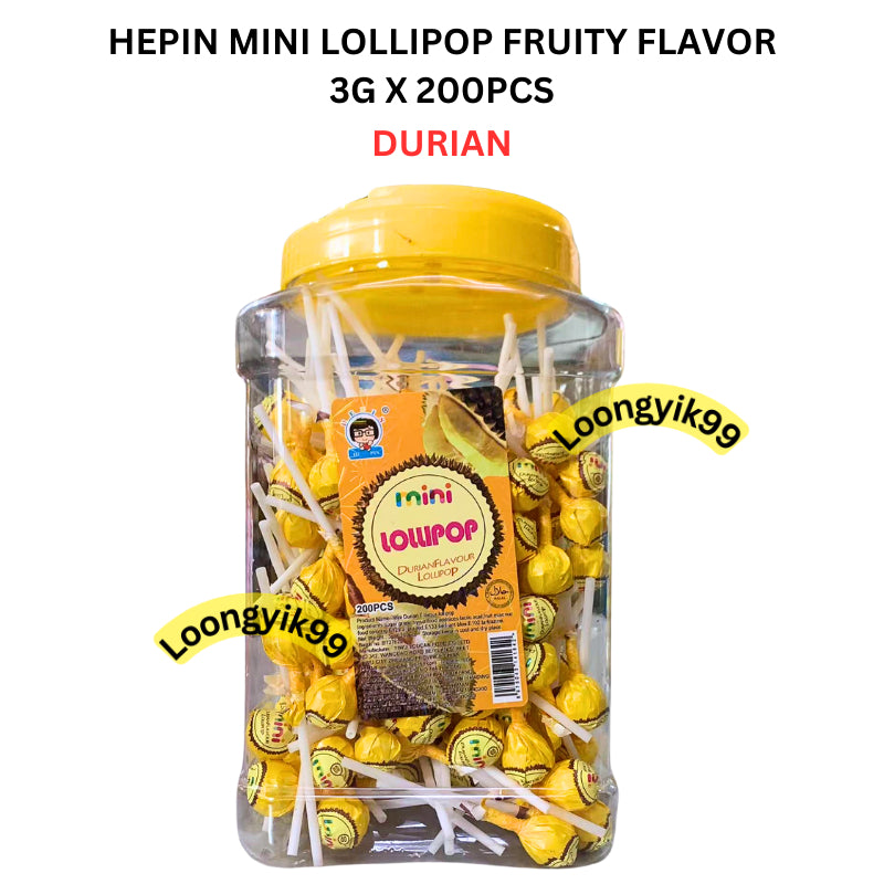 HEPIN MINI LOLLIPOP FRUITY FLAVOR 200PCS HALAL