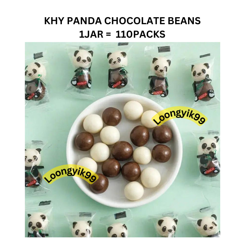 KHY PANDA CHOCOLATE / LUCKY CAT CHOCOLATE BEANS 110PCS HALAL