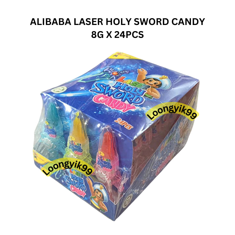 ALIBABA LASER HOLY SWORD CANDY 8G X 24PCS HALAL