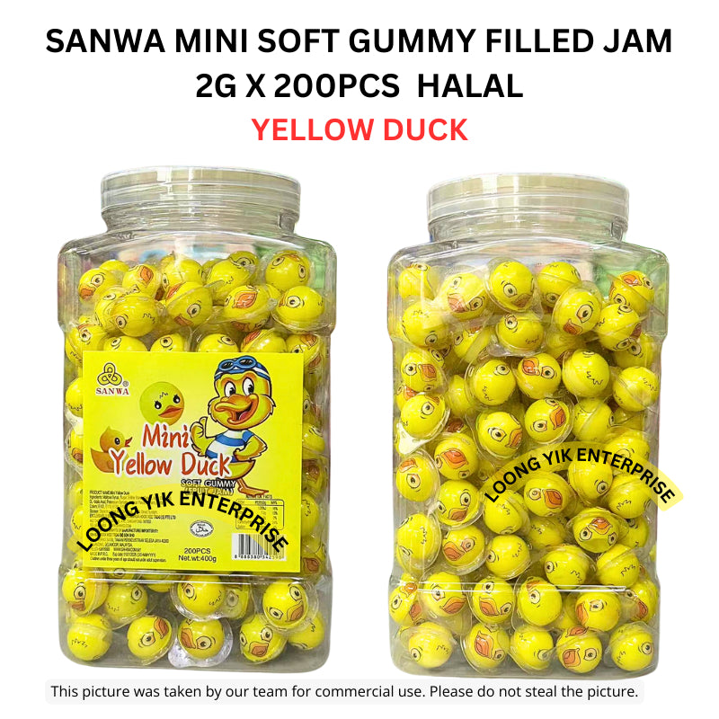 SANWA MINI SOFT GUMMY CANDY 2G X 200PCS HALAL SUPER HERO/MONSTER EYE/MIXED FRUIT/YELLOW DUCK HALAL