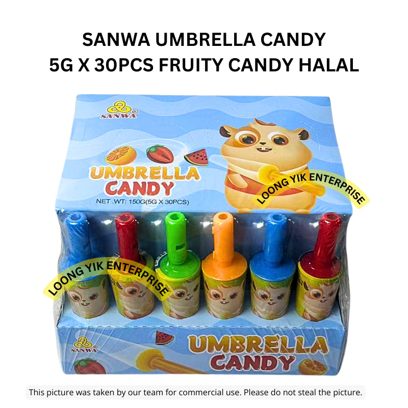 SANWA UMBRELLA CANDY 5G X 30PCS FRUITY CANDY HALAL