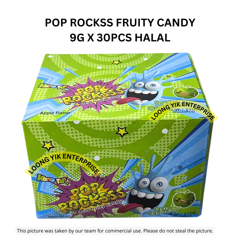 POP ROCKSS FRUITY CANDY 9G X 30PCS HALAL