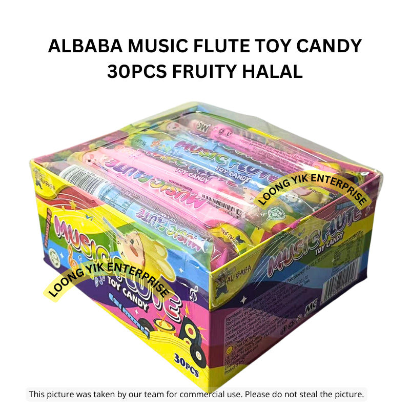 ALBABA MUSIC FLUTE TOY CANDY 30PCS FRUITY HALAL