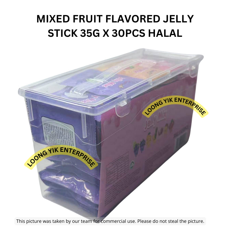 MIXED FRUIT FLAVORED JELLY STICK 35G X 30PCS HALAL