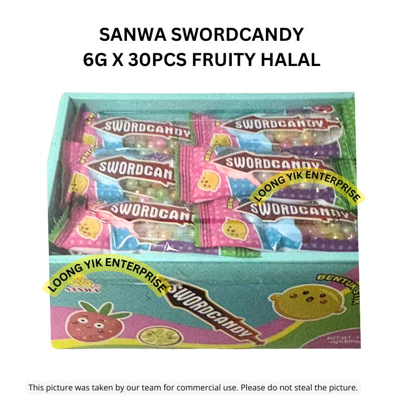 SANWA SWORDCANDY 6G X 30PCS FRUITY HALAL