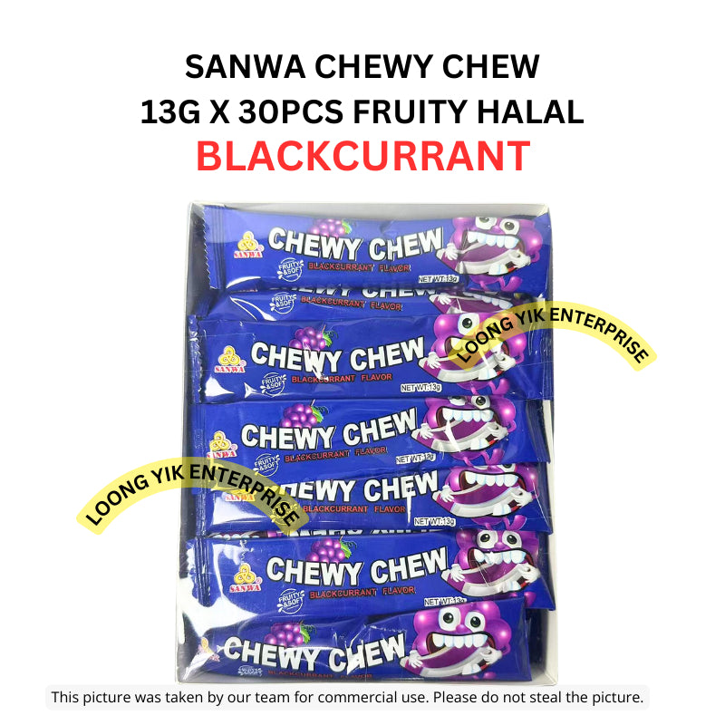 SANWA CHEWY CHEW 13G X 30PCS FRUITY HALAL