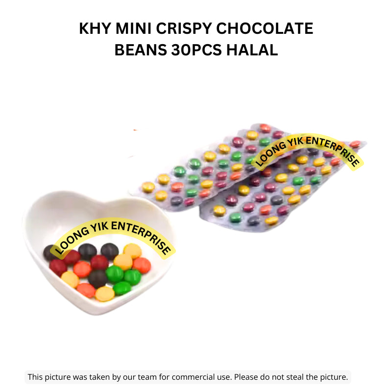 KHY MINI CRISPY CHOCOLATE BEANS 30PCS HALAL