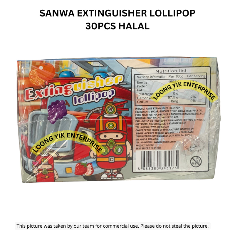 SANWA EXTINGUISHER LOLLIPOP 30PCS HALAL