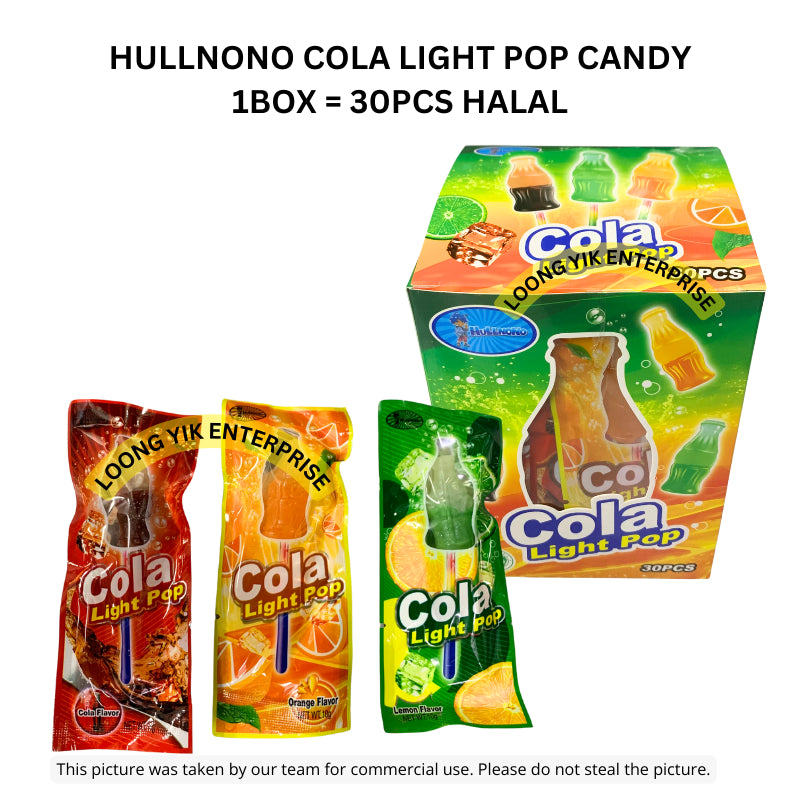 HULLNONO COLA LIGHT POP CANDY 30PCS HALAL