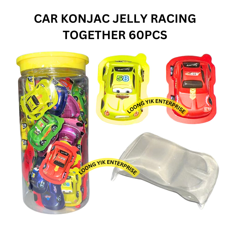 CAR KONJAC JELLY RACING TOGETHER 60PCS