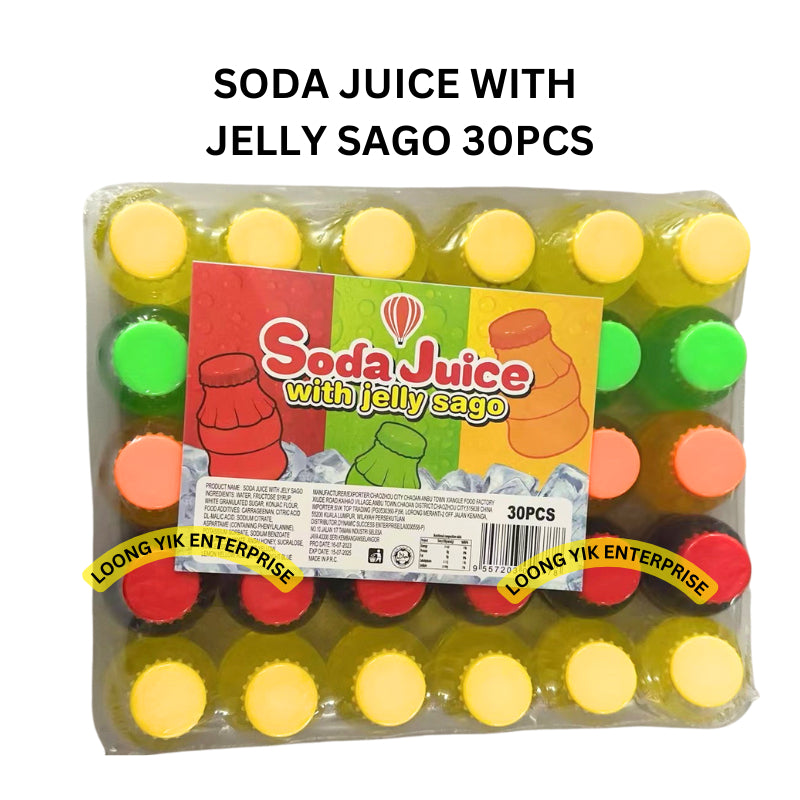 SODA JUICE WITH JELLY SAGO 30PCS HALAL