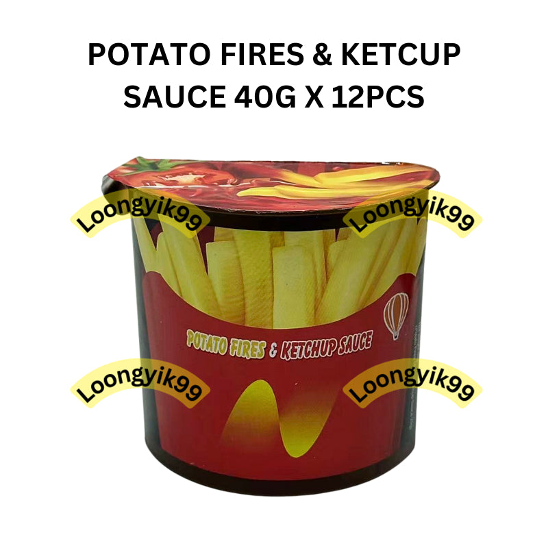 POTATO FIRES & KETCUP SAUCE 40G X 12PCS HALAL